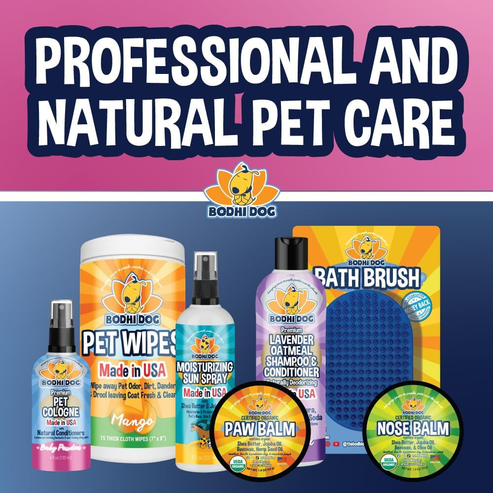 Premium Dog Cologne - Deodorizing Dog Perfume & Conditioner for Dogs & Cats - Natural Long Lasting Spray - Keeps Pets Fresh All Day - Gentle & Safe Formula, Made in USA (Baby Powder 4 Fl Oz)