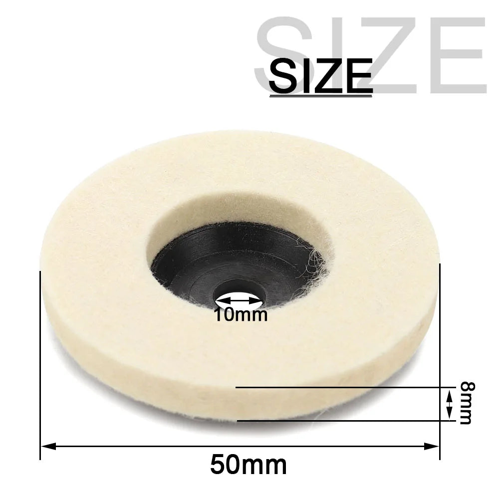 2/3/4/4.5/5 Inch Wool Polishing Wheel Buffing Pad for Angle Grinder Grinding Disc Metal Wood Stainless Steel Polishing Abrasives