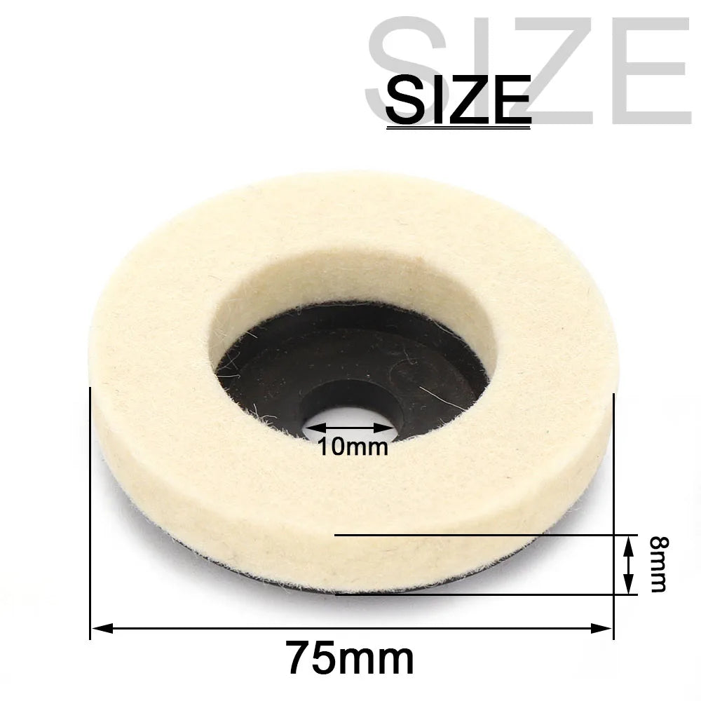 2/3/4/4.5/5 Inch Wool Polishing Wheel Buffing Pad for Angle Grinder Grinding Disc Metal Wood Stainless Steel Polishing Abrasives