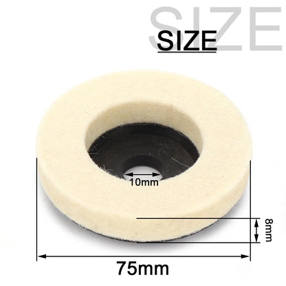 2/3/4/4.5/5 Inch Wool Polishing Wheel Buffing Pad for Angle Grinder Grinding Disc Metal Wood Stainless Steel Polishing Abrasives