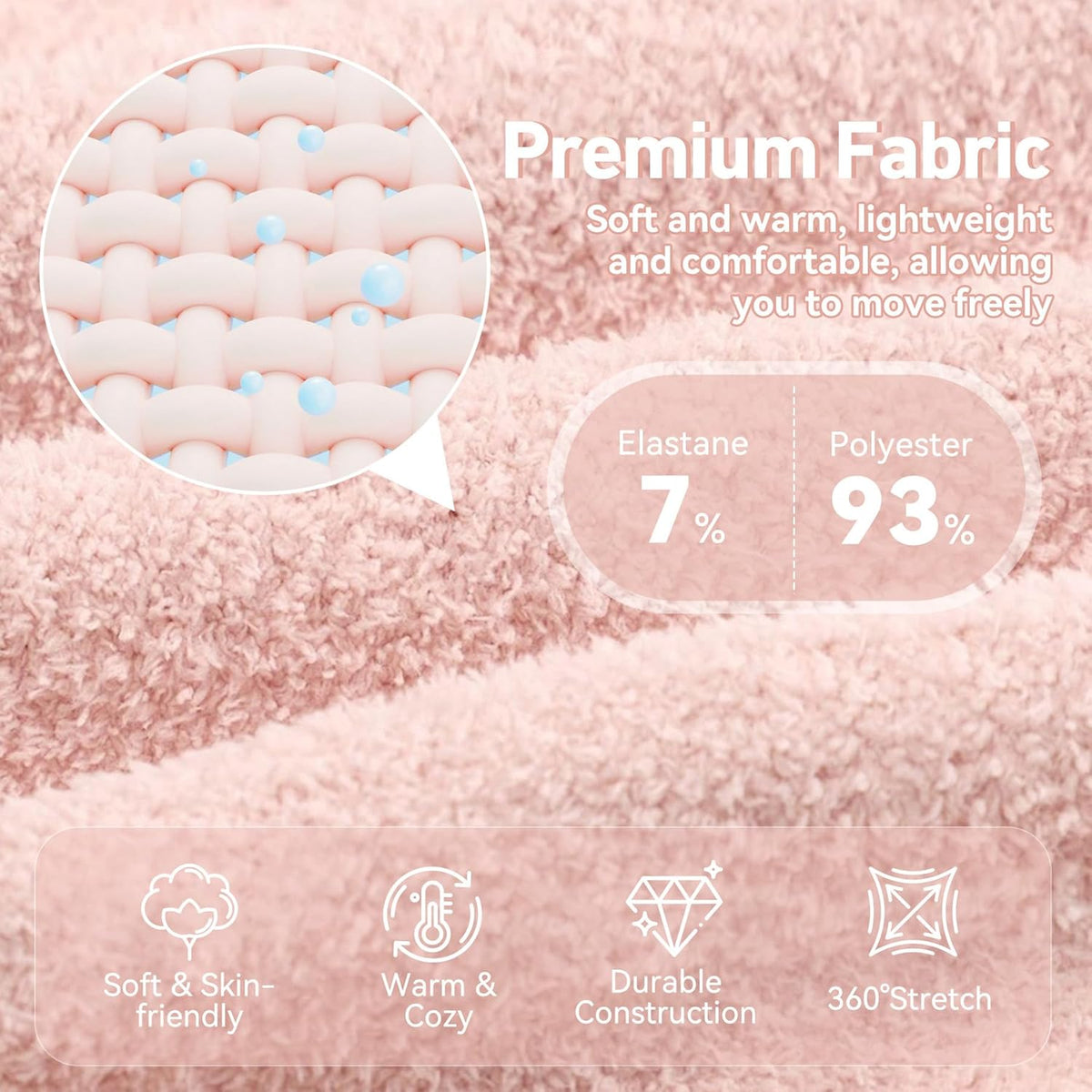 Women'S Fuzzy Slipper Socks - Warm, Fluffy, Cozy Crew Socks for Winter
