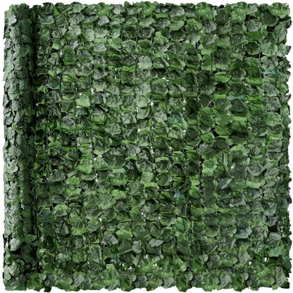 94X39In Artificial Faux Ivy Hedge Privacy Fence Screen for Outdoor Decor, Garden, Yard - Green