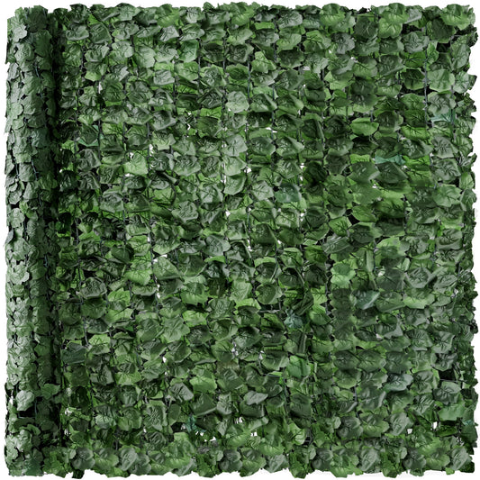 94X39In Artificial Faux Ivy Hedge Privacy Fence Screen for Outdoor Decor, Garden, Yard - Green