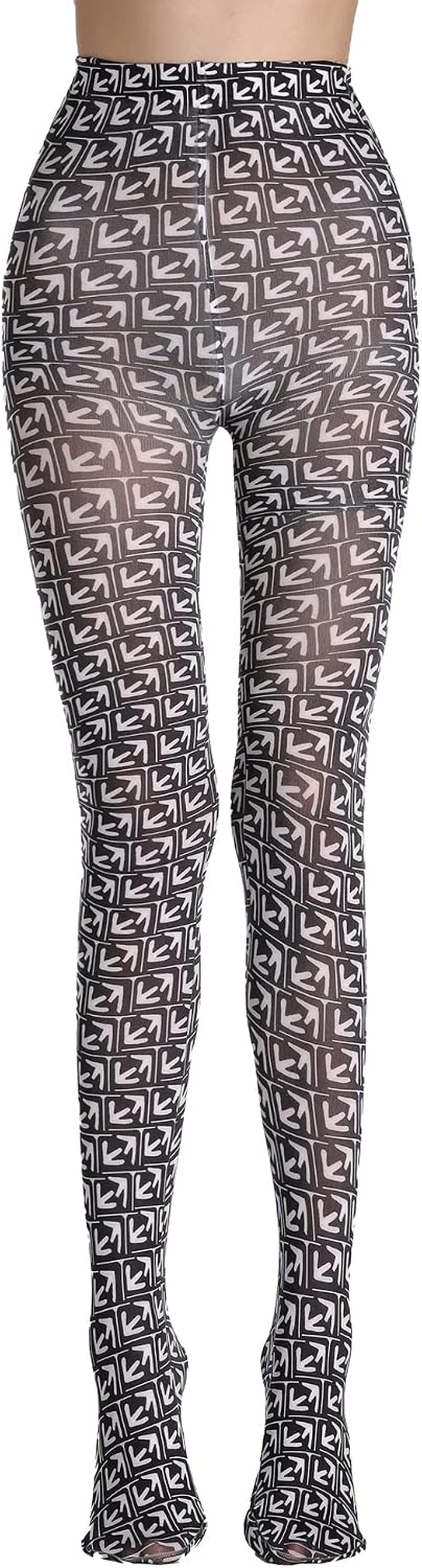 Women Tights, Opaque High Waist Pantyhose, Vintage Control Top Stockings