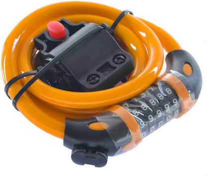 Bike Lock High Security 5 Digit Resettable Combination Coiling Cable Lock Best for Bicycle Outdoors, Orange-1