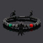 Luxury Crown Charms Stainless Steel Beads Man Bracelet Women Hand Jewelry Couple Gift