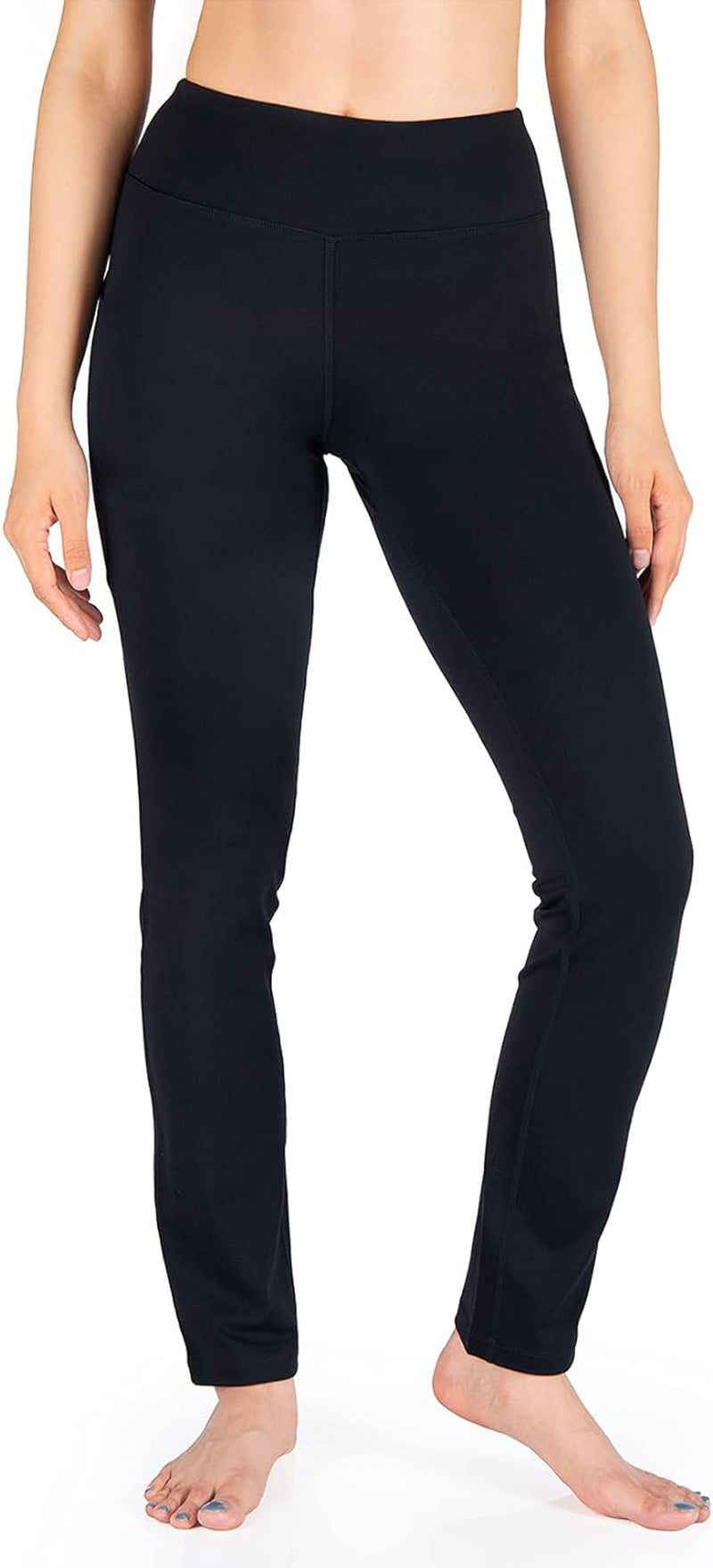 Women'S Petite/Regular/Tall Straight Leg Yoga Pants, Slim Fit Stretch Pants for Everyday, Travel & Casual Wear
