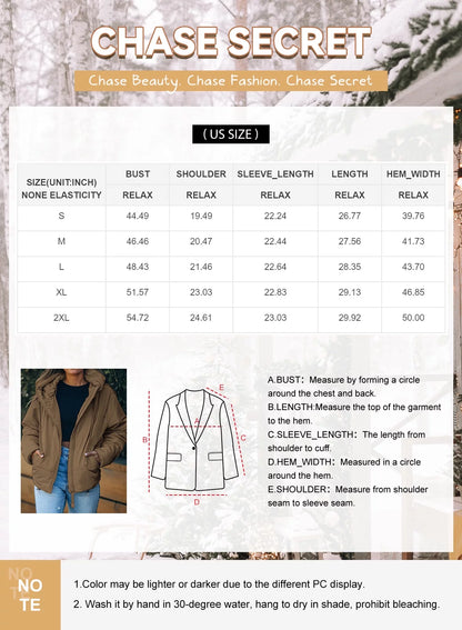 Full Zipper Puffer Jacket for Women Cropped Hooded Puffer Coat Winter Warm with Pockets Petite