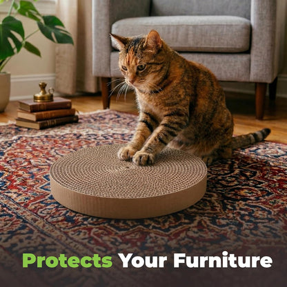 Catify Cat Scratcher, Fun Interactive Scratchers, Posts, Poles, Claw Safe, Furniture Saver Indoor Play Support Natural Cat Behaviors Heavy Duty - Round(5 Pack)