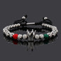 Luxury Crown Charms Stainless Steel Beads Man Bracelet Women Hand Jewelry Couple Gift