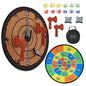 Large Double-Sided Dart Board, Sticky Ball Axe Star Throwing Game for Kids, Adults W/ Carrying Case