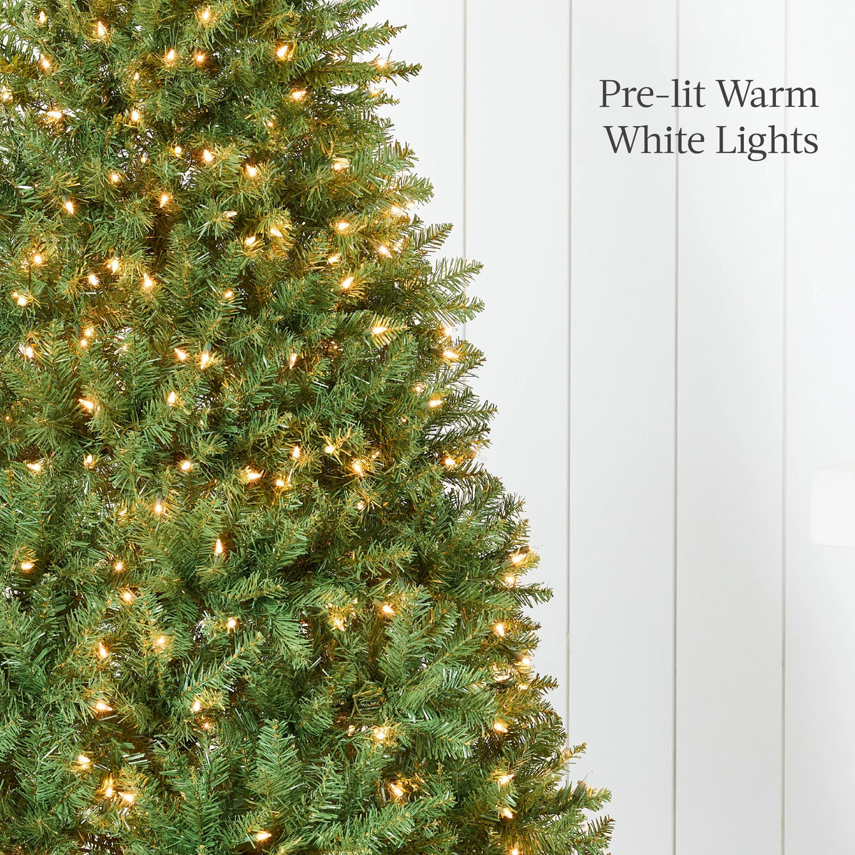 4.5Ft Pre-Lit Hinged Douglas Full Fir Artificial Christmas Tree Holiday Decoration W/ 200 Lights