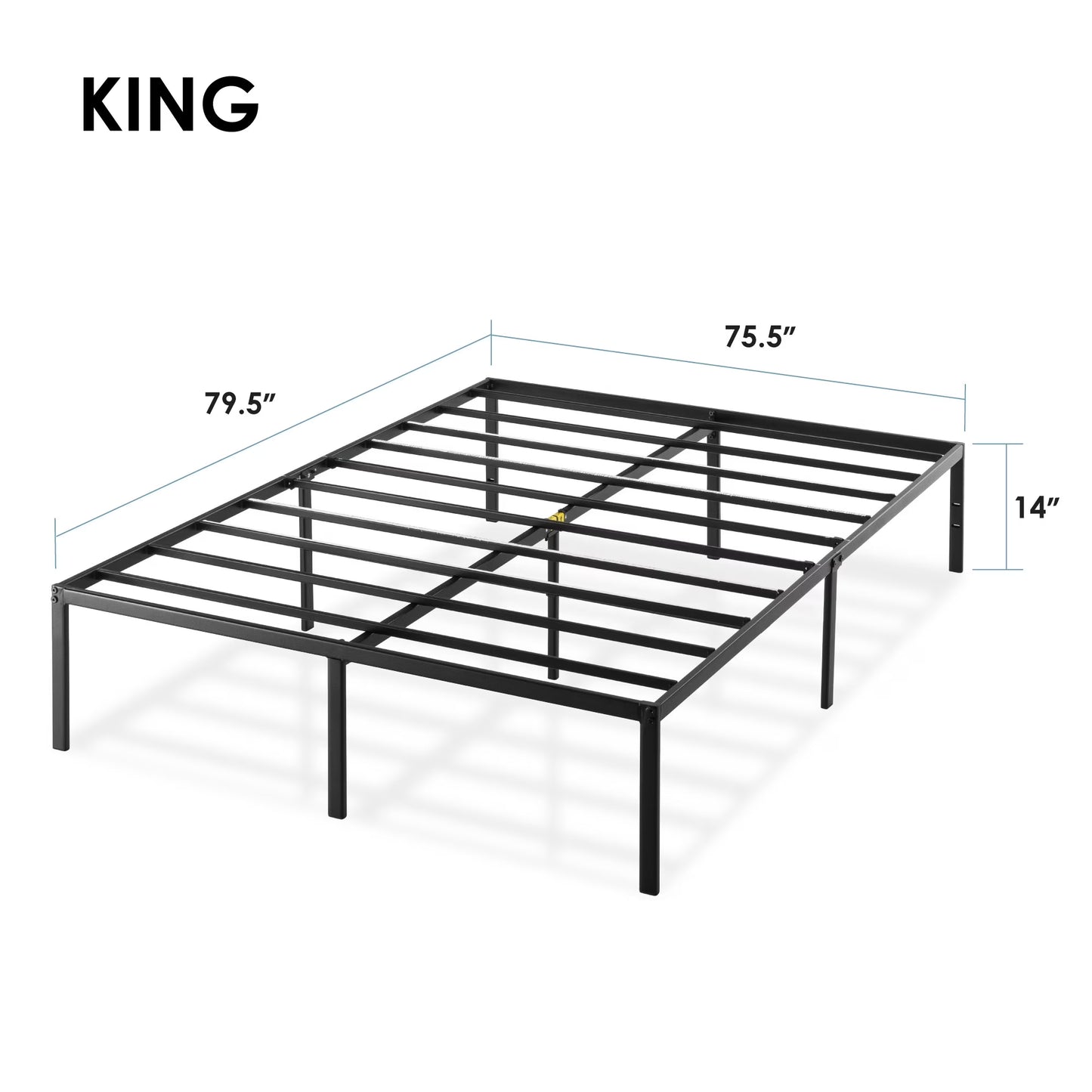 Platform Bed Adult 14 in Heavy Duty, King