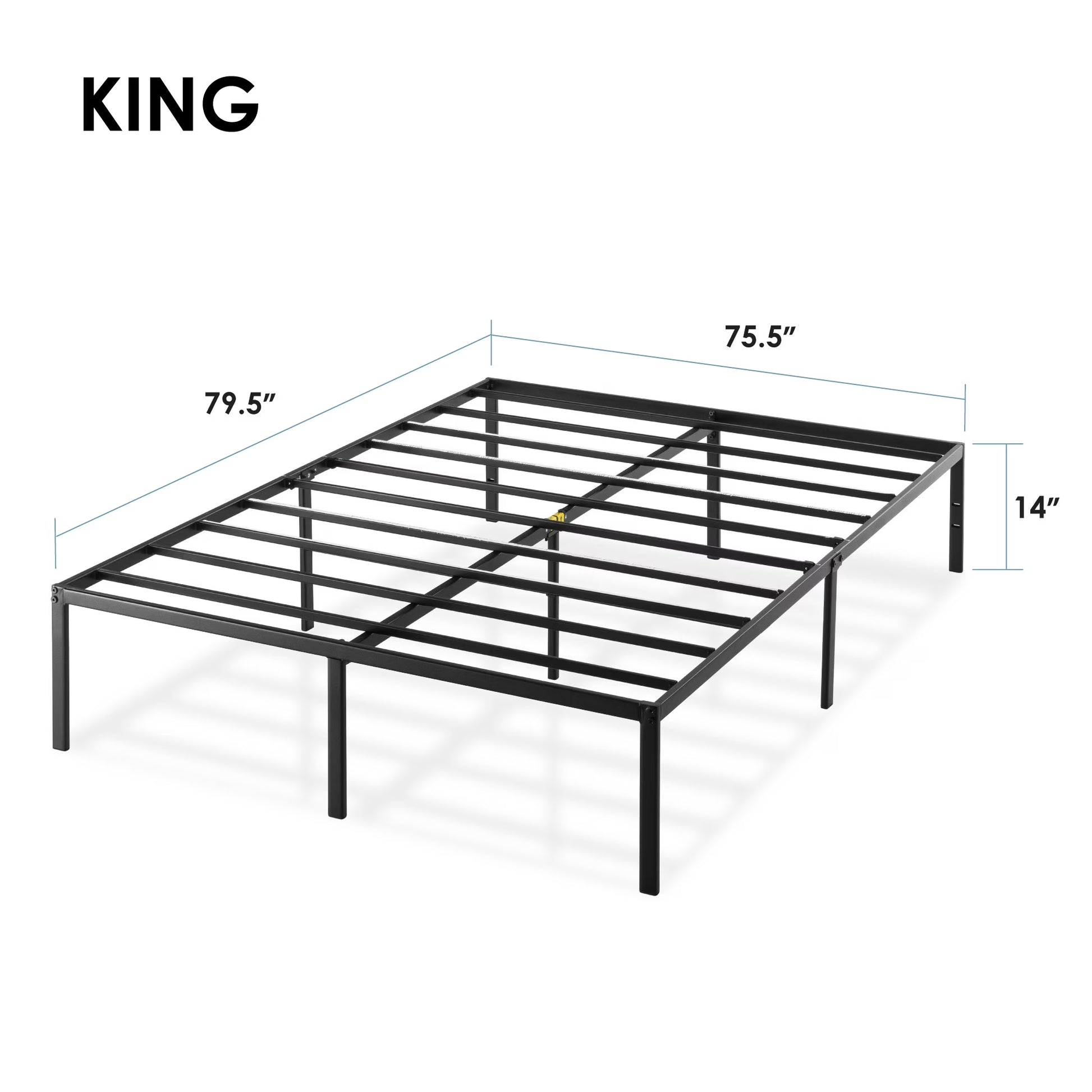 Platform Bed Adult 14 in Heavy Duty, King
