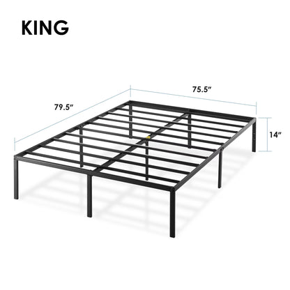 Platform Bed Adult 14 in Heavy Duty, King