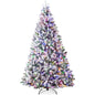 9Ft Pre-Lit Christmas Pine Tree W/ Flocked Branches 900 Multicolored or Warm-White Light Modes