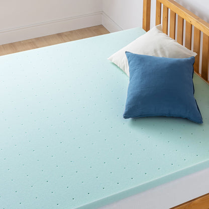 1.5" Cooling Gel Ventilated Memory Foam Mattress Topper, Twin-Xl