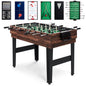 2X4Ft 10-In-1 Combo Game Table Set W/ Hockey, Foosball, Pool, Shuffleboard, Ping Pong - Walnut