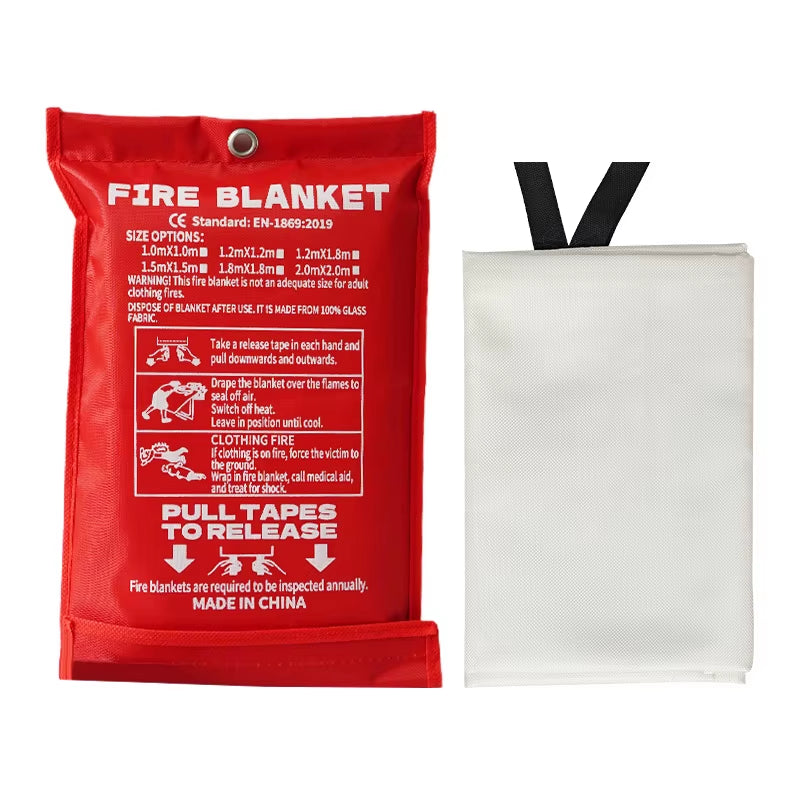 Fire Blanket Fiberglass Fire Emergency Blanket Suppression Blanket Flame Retardant Blanket Emergency Survival Safety Cover