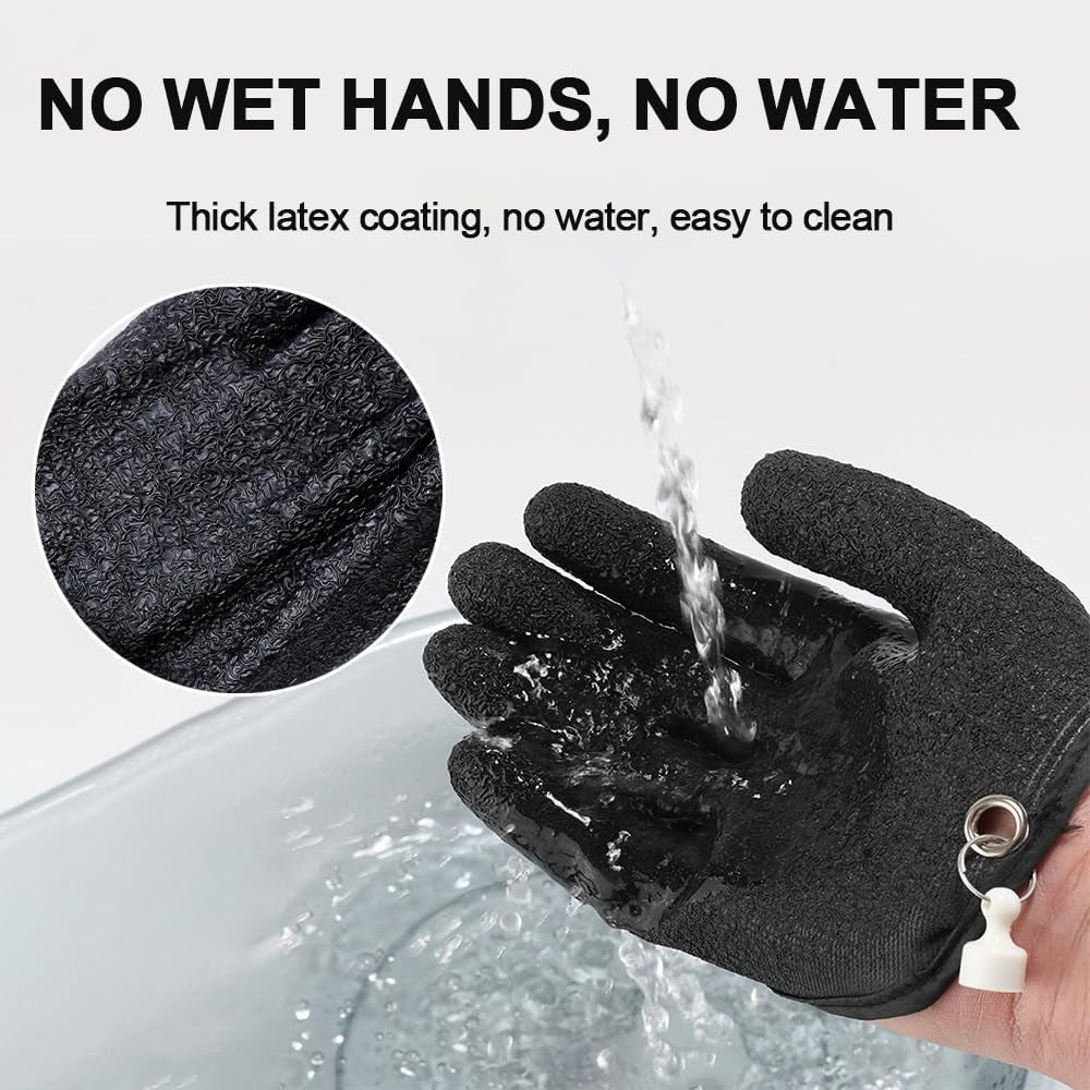 2Pcs Fishing Gloves with Magnet Release, Professional Catch Fish Gloves for Handling,Catching,Cleaning,Fisherman Fishing Accessories