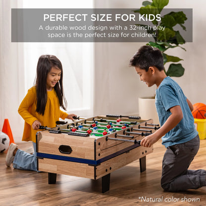 4-In-1 Multi Game Table, Childrens Arcade Set W/ Pool Billiards, Air Hockey, Foosball - Gray