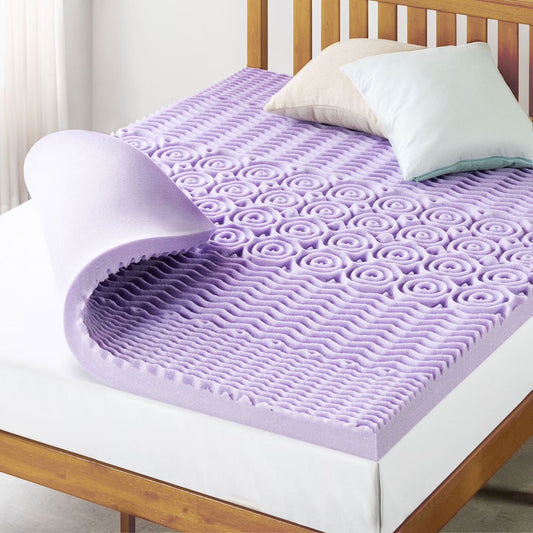 3" 5-Zone Memory Foam Mattress Topper with Lavender Infusion, King