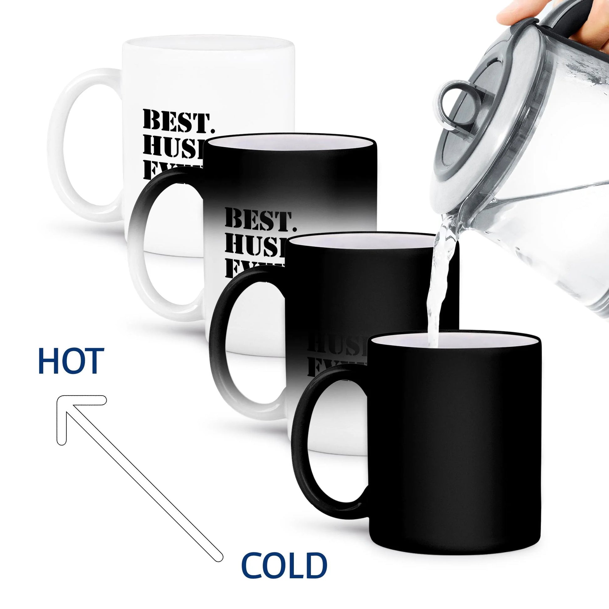, Best Husband Ever - Romantic Love Gift for Him, Anniversary, Valentines Day, 11Oz Magic Transforming Mug