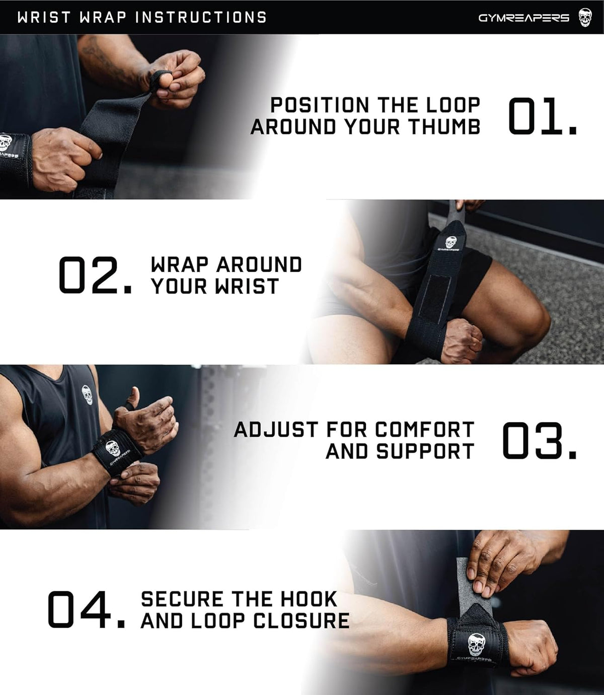 Weightlifting Wrist Wraps (IPF Approved) Professional Quality Wrist Support with Heavy Duty Thumb Loop - Best Wrap for Powerlifting Competition, Strength Training, Bodybuilding