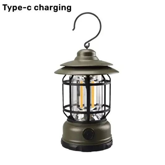 Waterproof Outdoor Garden Street Path Lawn Lamp Camping Portable Retro Lantern Vintage Tent Lighting Lantern Decoration