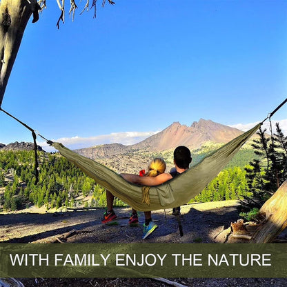 Camping Hammock, Portable Double Hammock Bug Net,Travel Hammock with Mosquito Net，Mesh and Hammock Closed Connection，Best for Outdoor, Hiking, Camping, Backpacking, Travel, Backyard