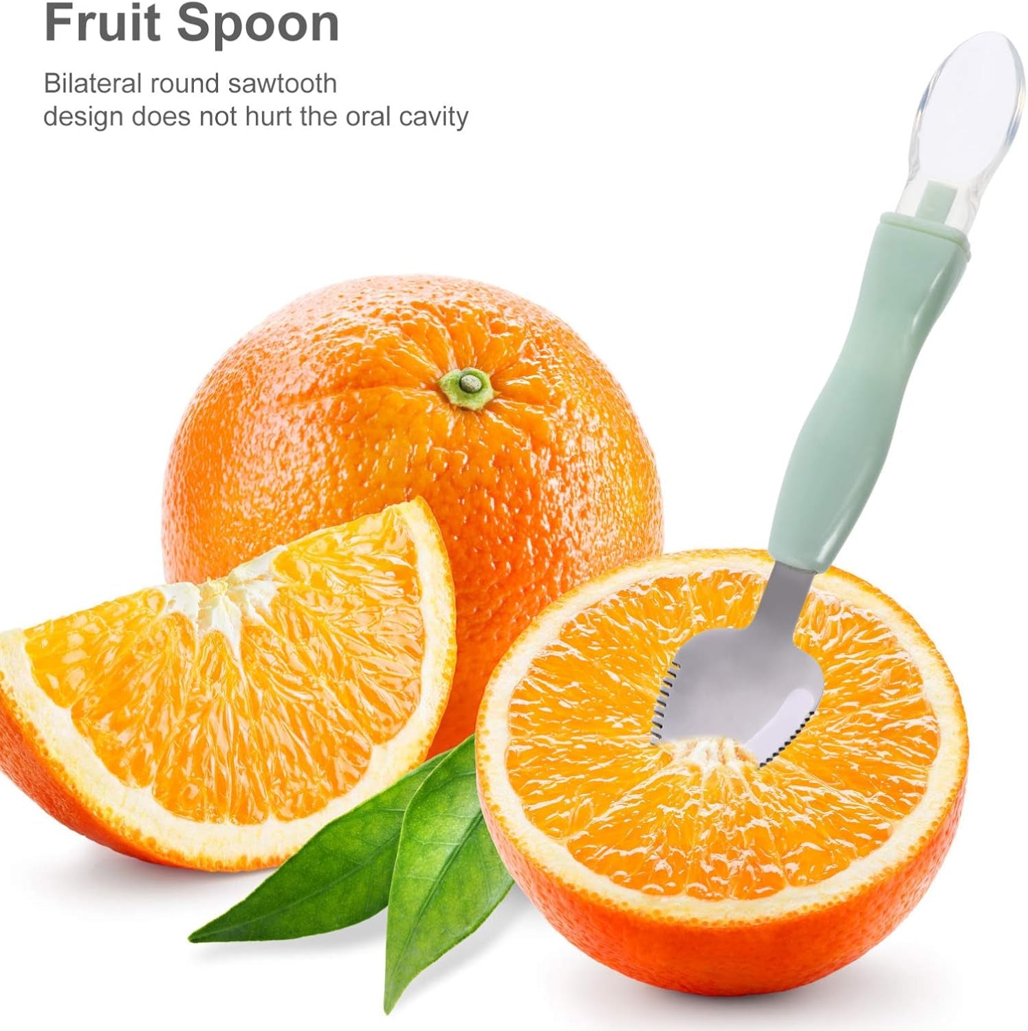 Baby Scraper Spoon, Double Head Silicone Spoon Fruit Mud Puree Scraper for Practical Baby Training Feeding Shower, Green
