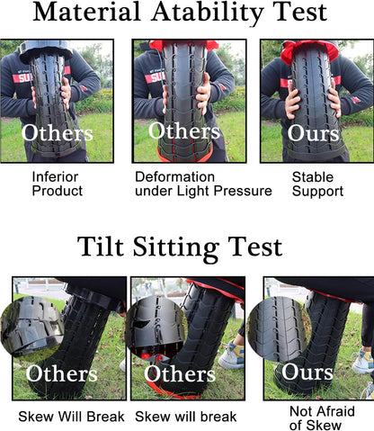 Collapsible Stool - Adults' round Pop up Seat, Max 397Lbs, Portable Folding & Telescopic for Camping & Outdoor Use