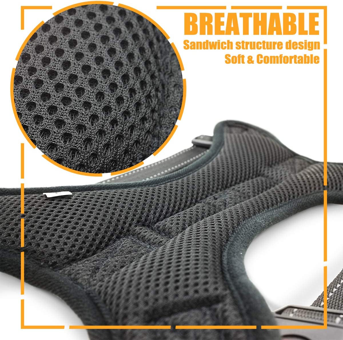 No Pull Dog Harness, Breathable Adjustable Comfort, Free Leash Included, for Small Medium Large Dog, Best for Training Walking