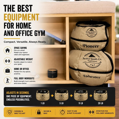 Activegoodsco. Kettlebell Sandbag for Fitness Workout, Different Sizes 11Lb to 75Lb. Visit to See the Options