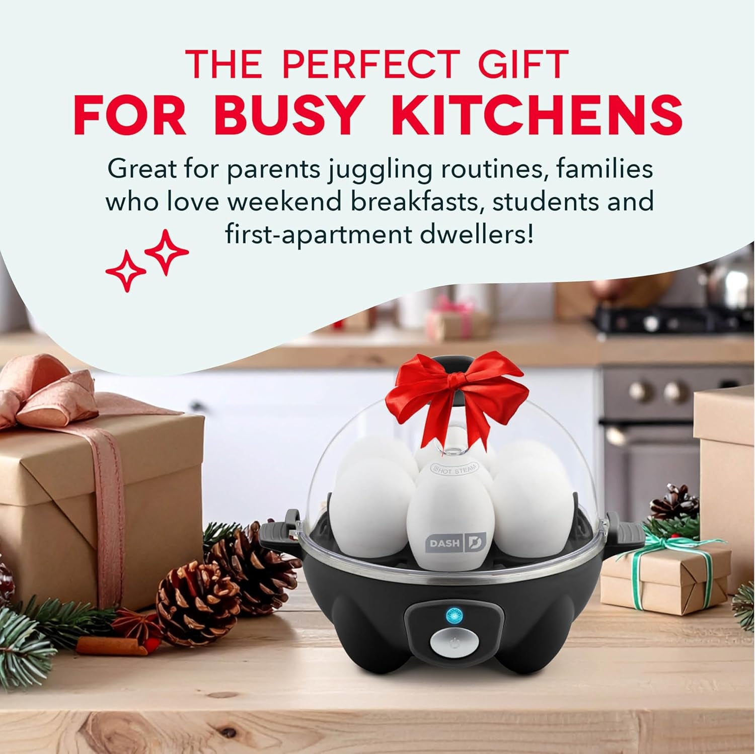 Rapid Egg Cooker - Boiler, Poacher & Steamer - Includes Measuring & Recipe Guide - Dishwasher Safe - BPA Free - Holds 7 Eggs, Aqua
