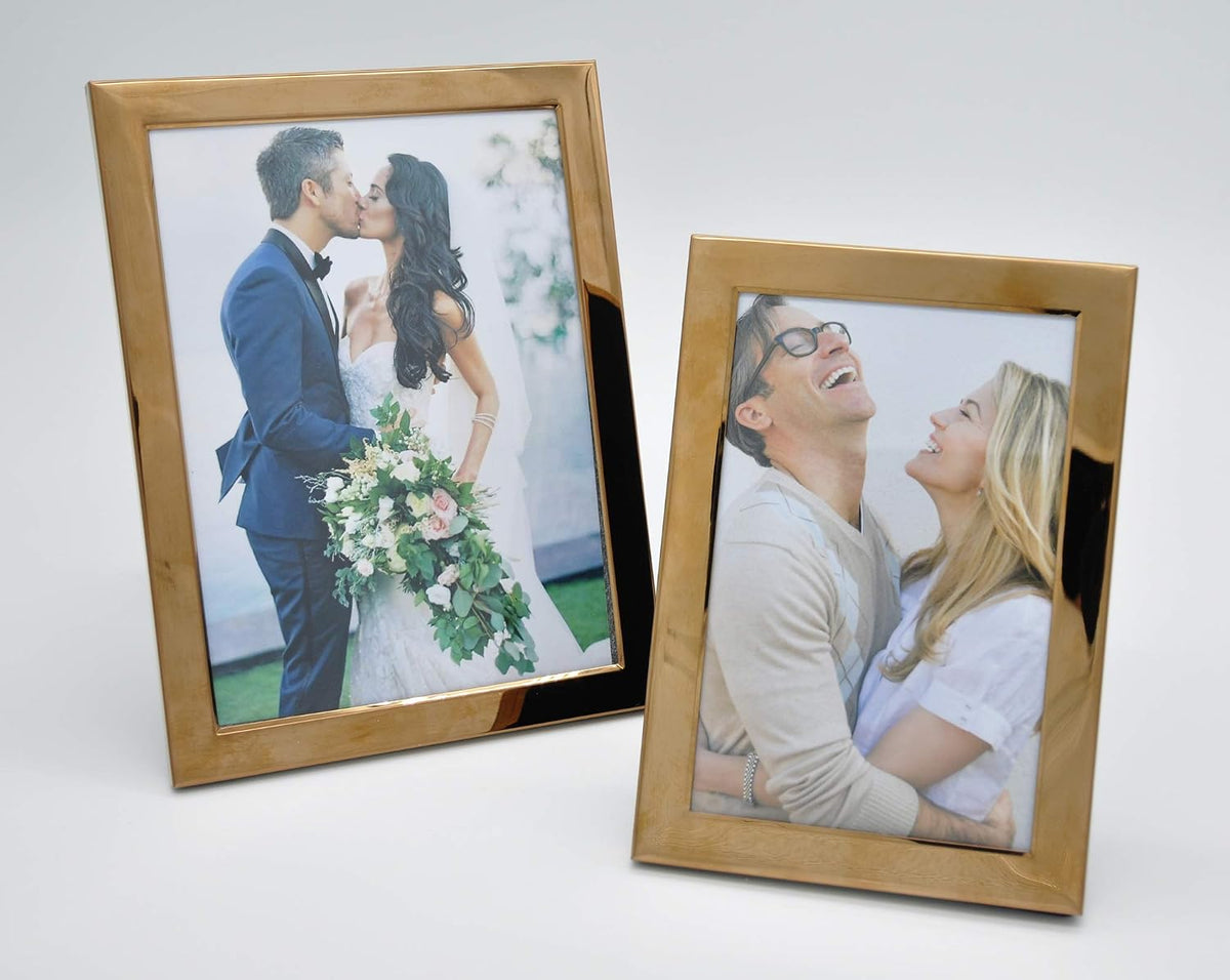 3.5X5 Picture Frames Rose Gold Metal Photo Frames for Tabletop Display and Wall Decoration-Best Gifts for Family