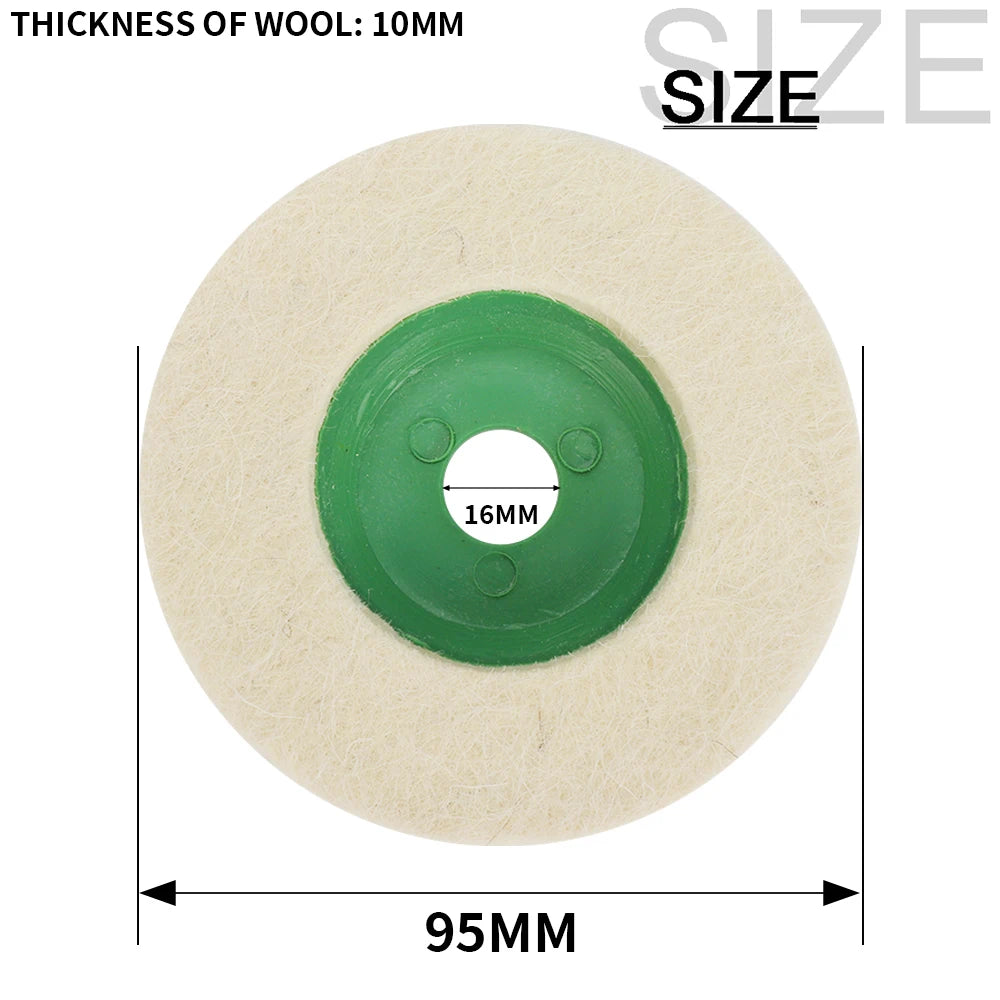2/3/4/4.5/5 Inch Wool Polishing Wheel Buffing Pad for Angle Grinder Grinding Disc Metal Wood Stainless Steel Polishing Abrasives