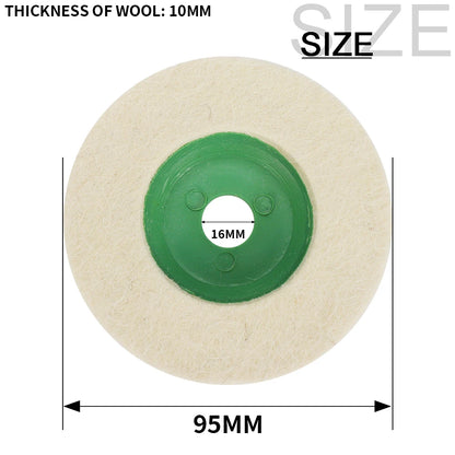 2/3/4/4.5/5 Inch Wool Polishing Wheel Buffing Pad for Angle Grinder Grinding Disc Metal Wood Stainless Steel Polishing Abrasives