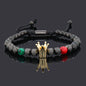 Luxury Crown Charms Stainless Steel Beads Man Bracelet Women Hand Jewelry Couple Gift