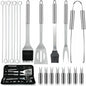 21 Pieces Complete Grill Accessories Kit, Very Best Grill Gift on Birthday Wedding - Professional BBQ Accessories Set for Outdoor Camping Grilling