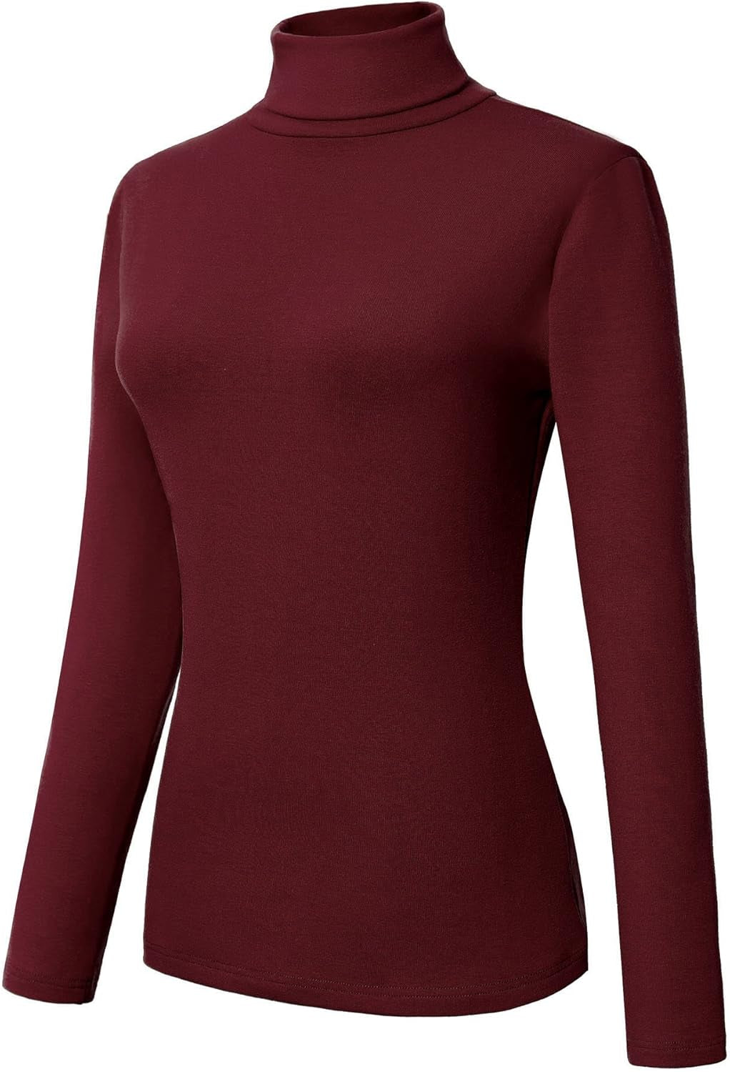 Women'S Long Sleeve Turtleneck Slim Fitted T Shirts Basic Stretch Tee Tops