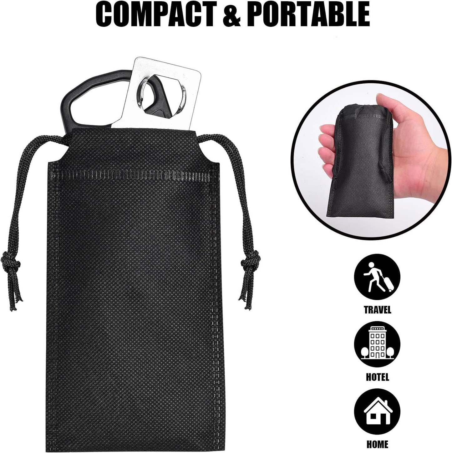 Portable Door Lock for Travel, Door Lock Self-Defense Security Device for Home, Apartment, Hotel, Living Motel, School Dorm, House for Open Inwards Door