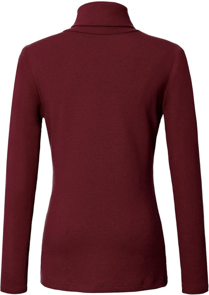 Women'S Long Sleeve Turtleneck Slim Fitted T Shirts Basic Stretch Tee Tops