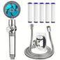 360° Rotating Turbine Fan Handheld Shower Head High Pressure Water Saving Spray Shower Filter Bathroom Accessories