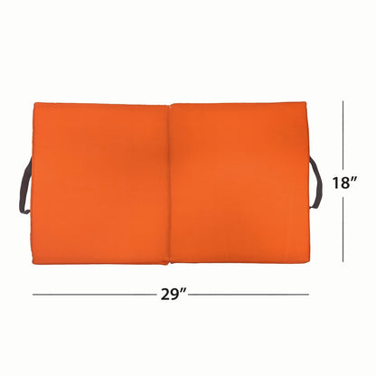 Best Friends Foldable Travel Dog Bed, Small / Medium - Gray and Orange Washable Cover with Microsuede Top and a Memory Foam Topper for Comfort