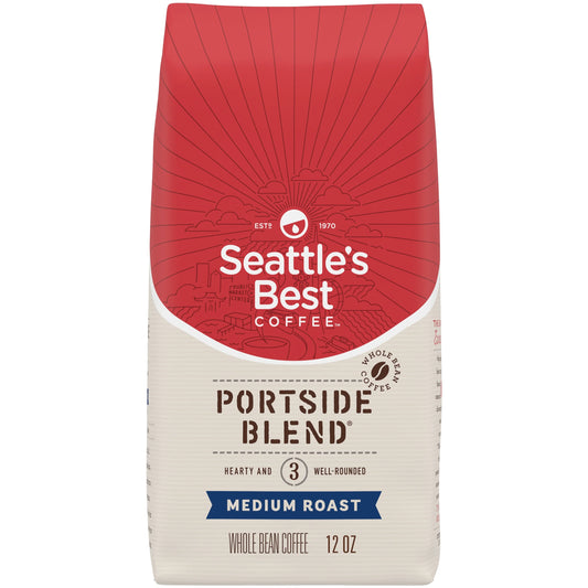 Arabica Beans Portside Blend, Medium Roast, Whole Bean Coffee, 12 Oz
