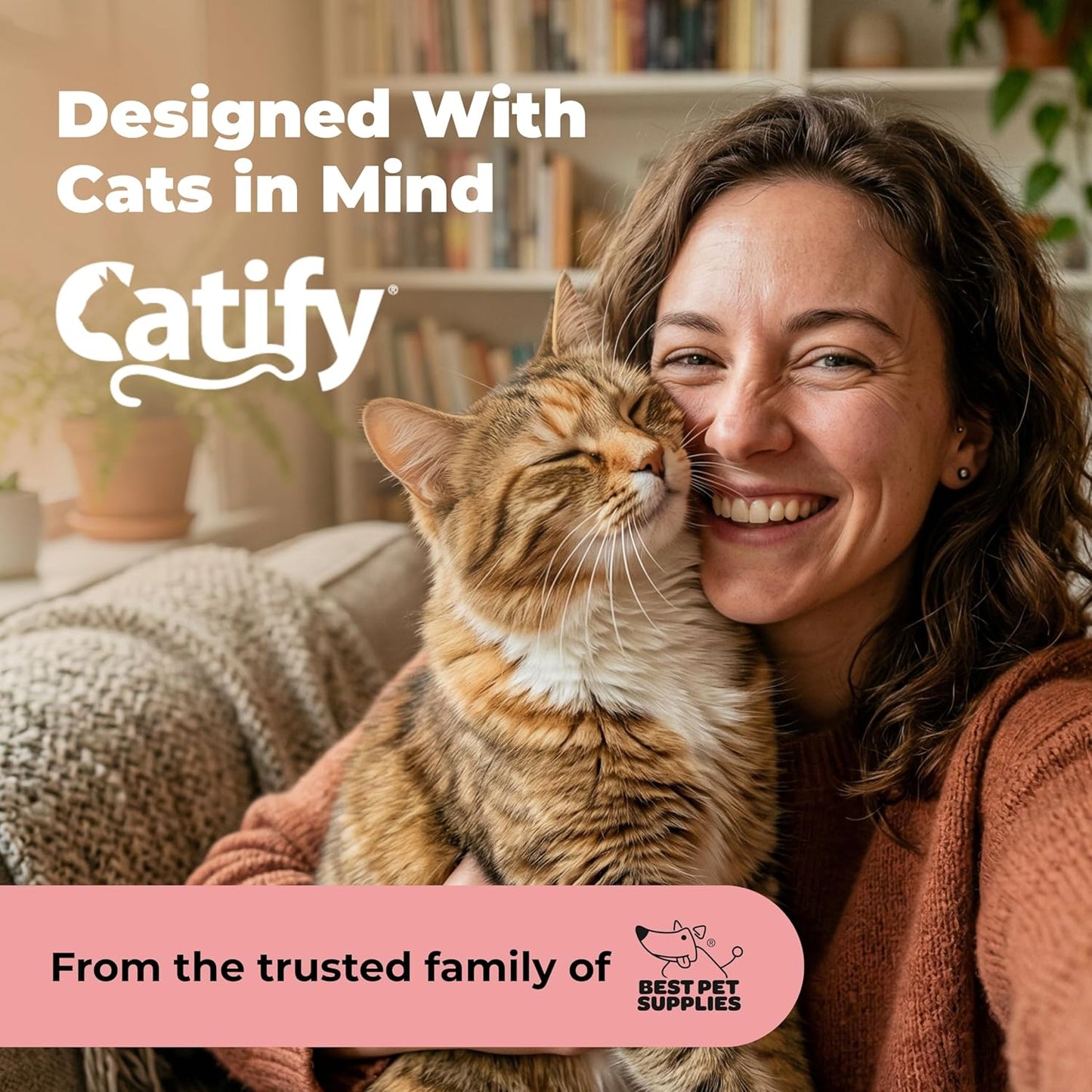 Catify Cat Scratcher, Fun Interactive Scratchers, Posts, Poles, Claw Safe, Furniture Saver Indoor Play Support Natural Cat Behaviors Heavy Duty - Round(5 Pack)
