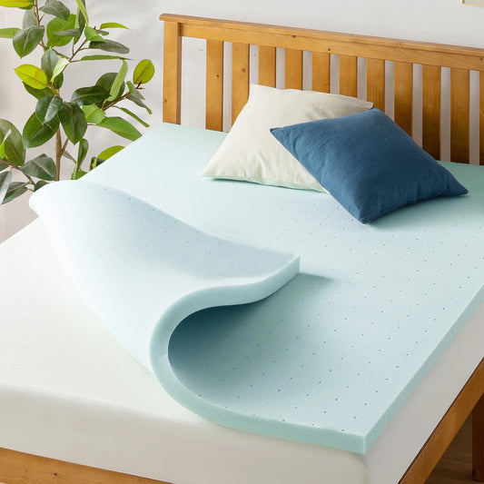 1.5" Cooling Gel Ventilated Memory Foam Mattress Topper, Twin-Xl