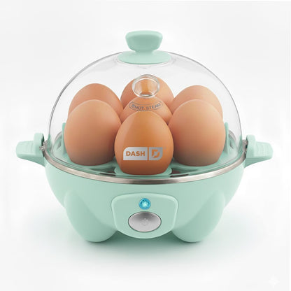 Rapid Egg Cooker - Boiler, Poacher & Steamer - Includes Measuring & Recipe Guide - Dishwasher Safe - BPA Free - Holds 7 Eggs, Aqua