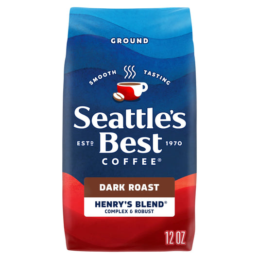 Henry'S Blend, Dark Roast Ground Coffee for Cold Brew or Hot Coffee 12 Oz